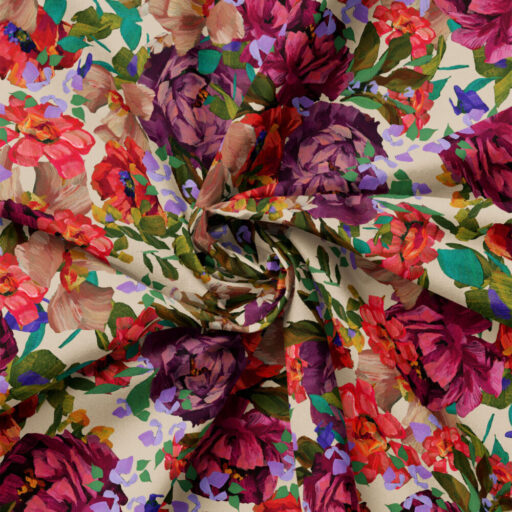 Lush Florals - Cream - 52260101-01