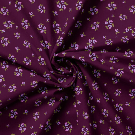 Dainty Flowers - Aubergine - 52260106-03
