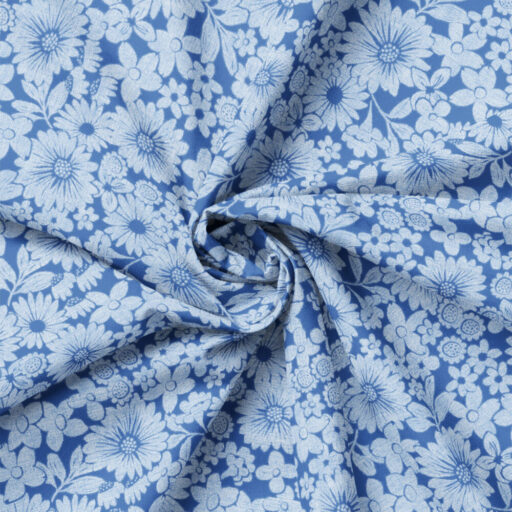 Dense Floral Denim - Blue - 58260103-01