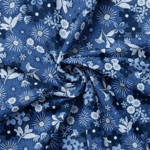 Dense Floral Denim - Indigo - 58260103-02