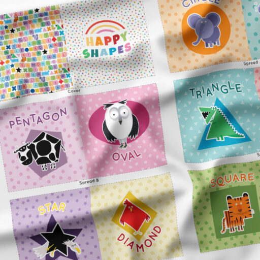 Happy Shapes Book Panel 36" x 43.5" - Multi - 60260107P-01