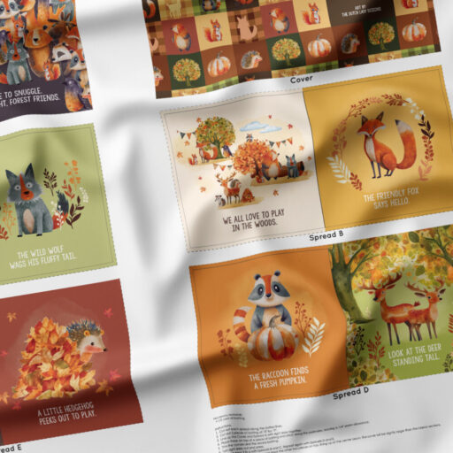 Woodland Tales Book Panel 36" x 43.5" - Multi - 97260208P-01