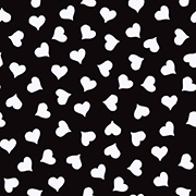 Hearts - Black - PWAJ006-BLACK
