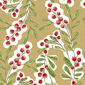Winter Berries - Craft - PWCD206-XCRAFT - 13,7 meter