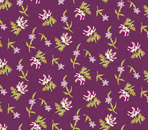 Sprigged Calico - Maroon - PWSF006-MAROON