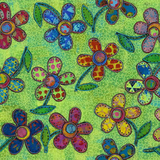 Flowers - Green - PWSP134-GREEN