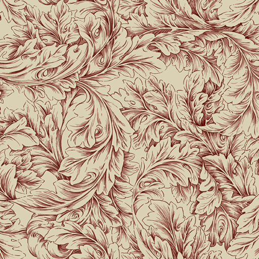 Small Acanthus Scroll - Red House - PWWM096-REDHOUSE